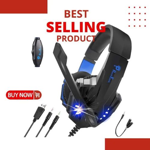 punnkfunnk k20 headset, over ear headphones with mic