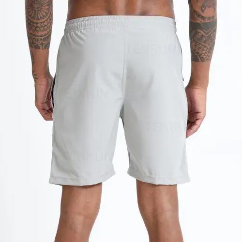 cross spirit solid men grey sports shorts